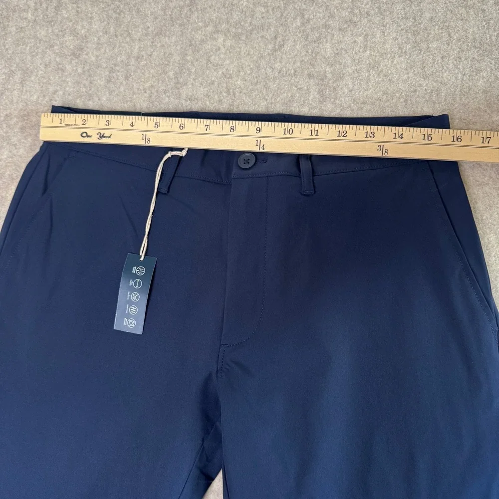 NWT J.Crew Flex Slim Tech Pants Mens 30x32 Navy Blue Slim Fit Performance AA712